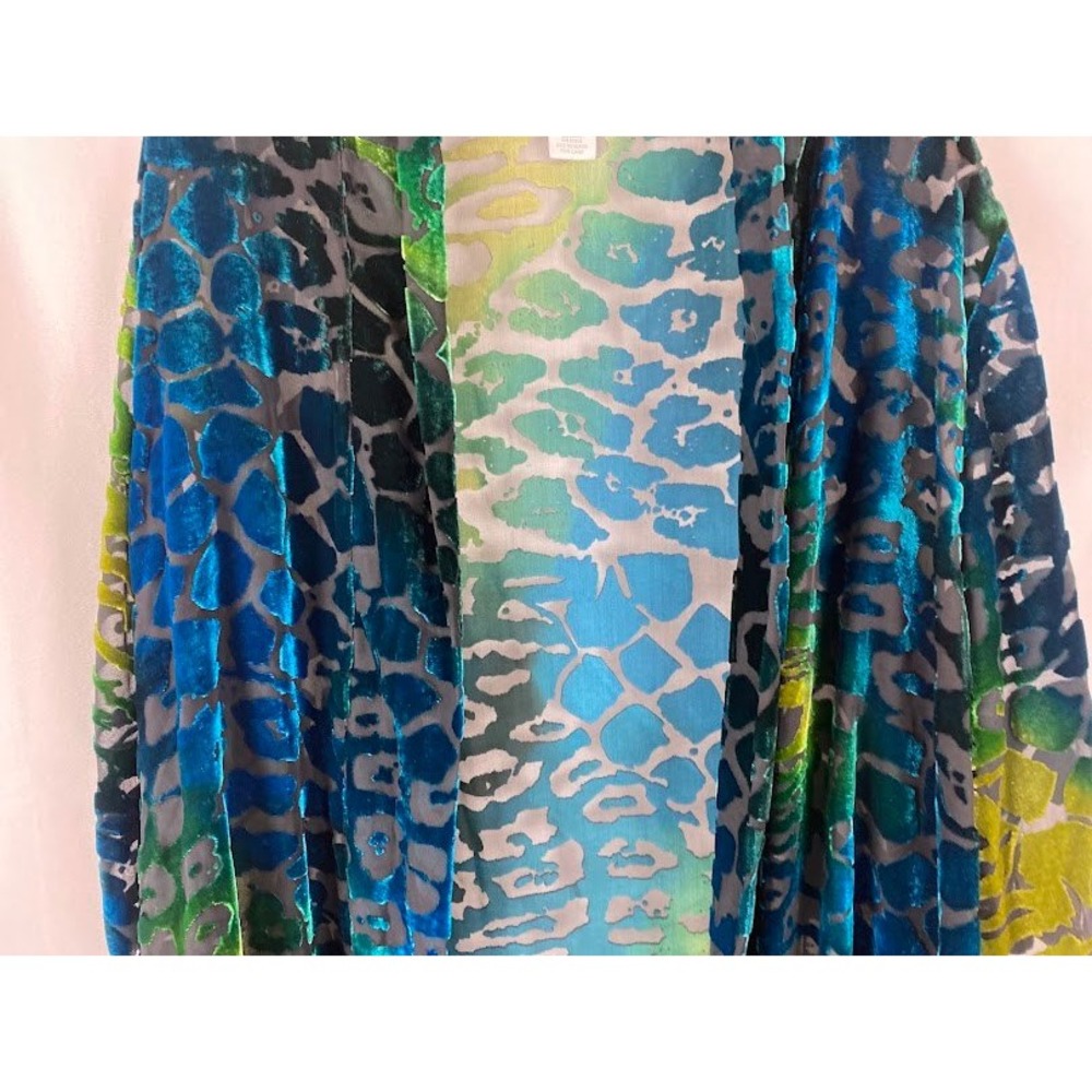 Draper's & Damons Burnout Velvet‎  Boho Chic Abstract Long Sleeve KimomoL - Picture 4 of 16